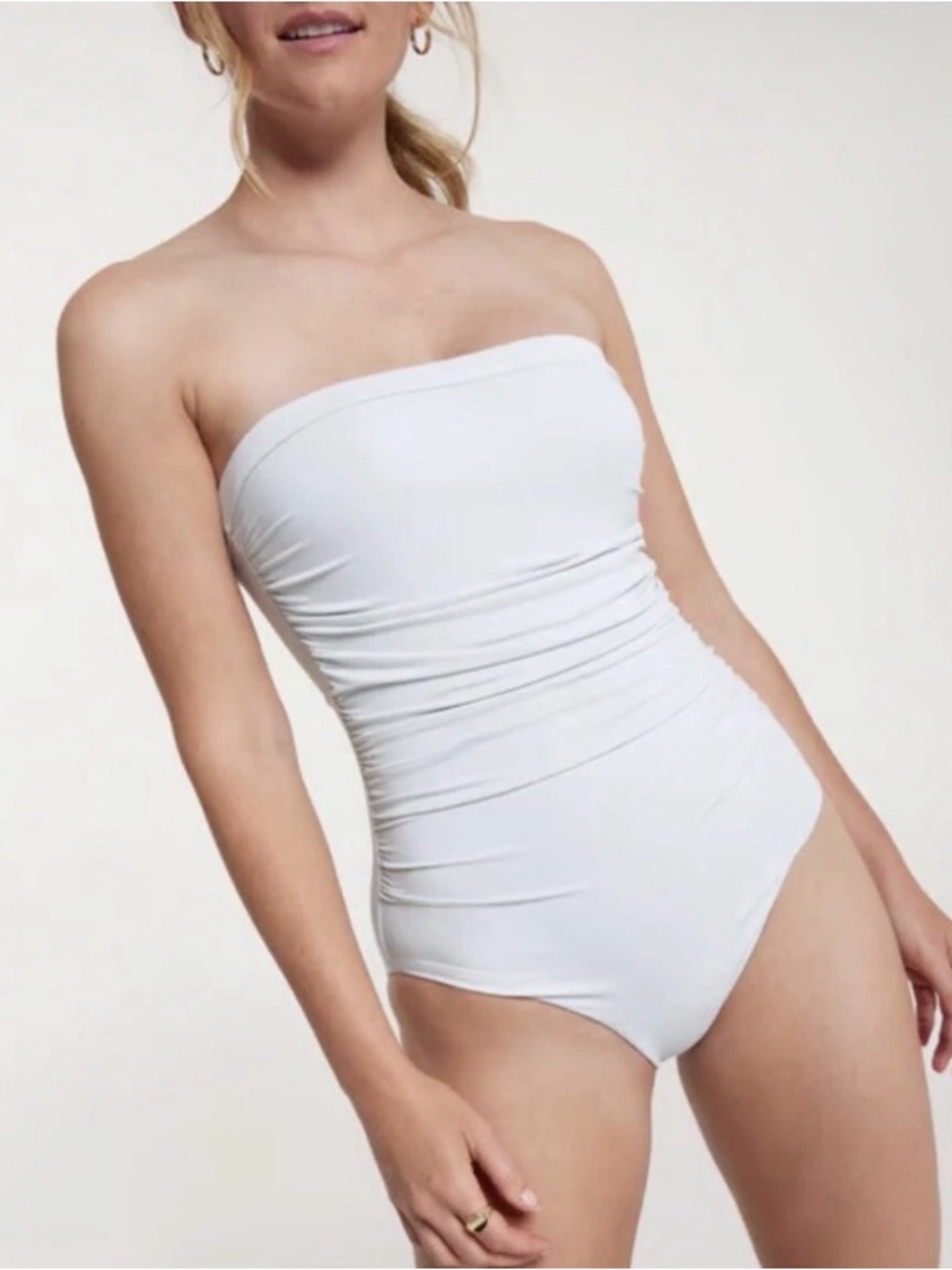 Calia Women's Light Blue Bandeau One Piece Swimsuit  Size 14 Carrie Underwood
